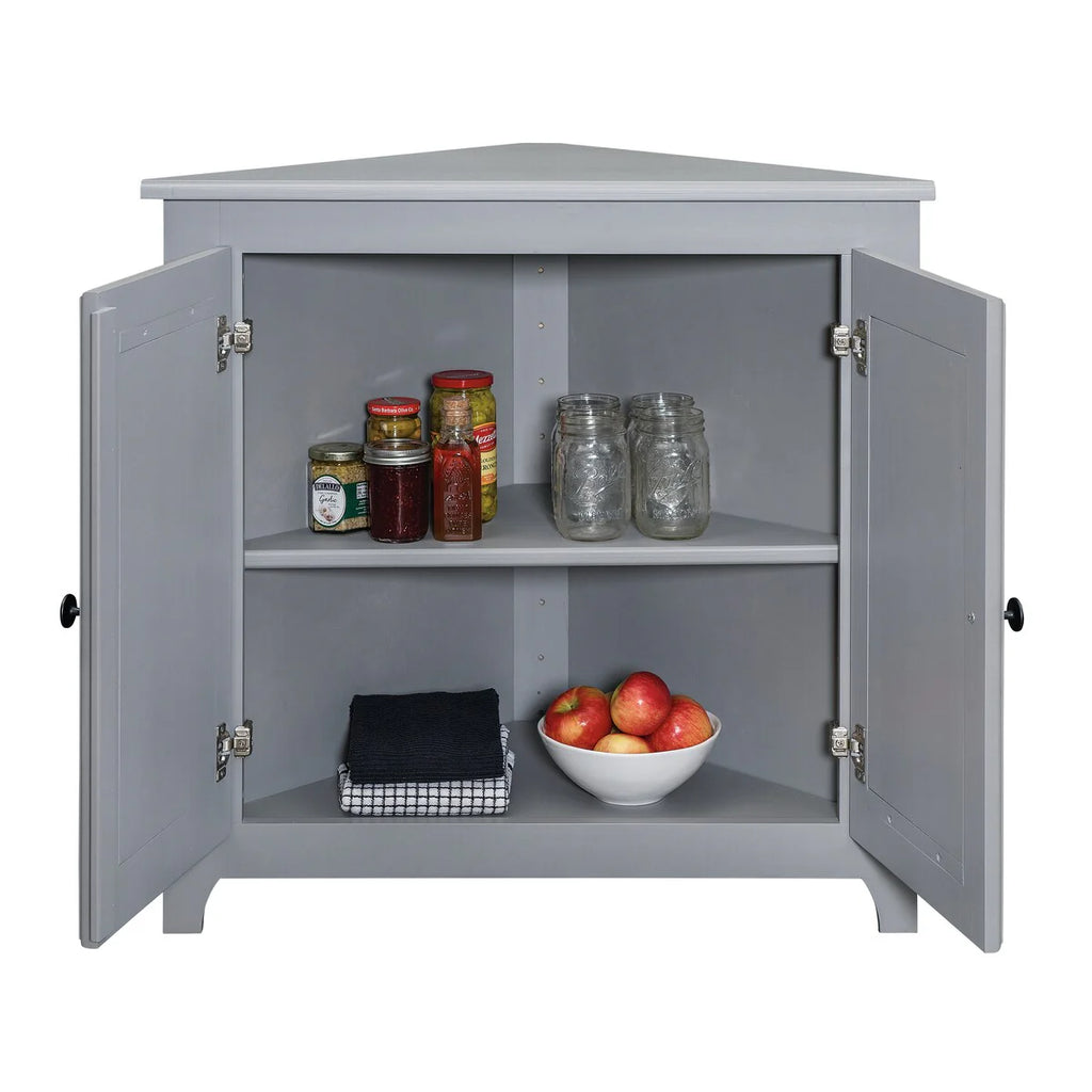 Arch+Haven Solid Wood Corner Cabinet