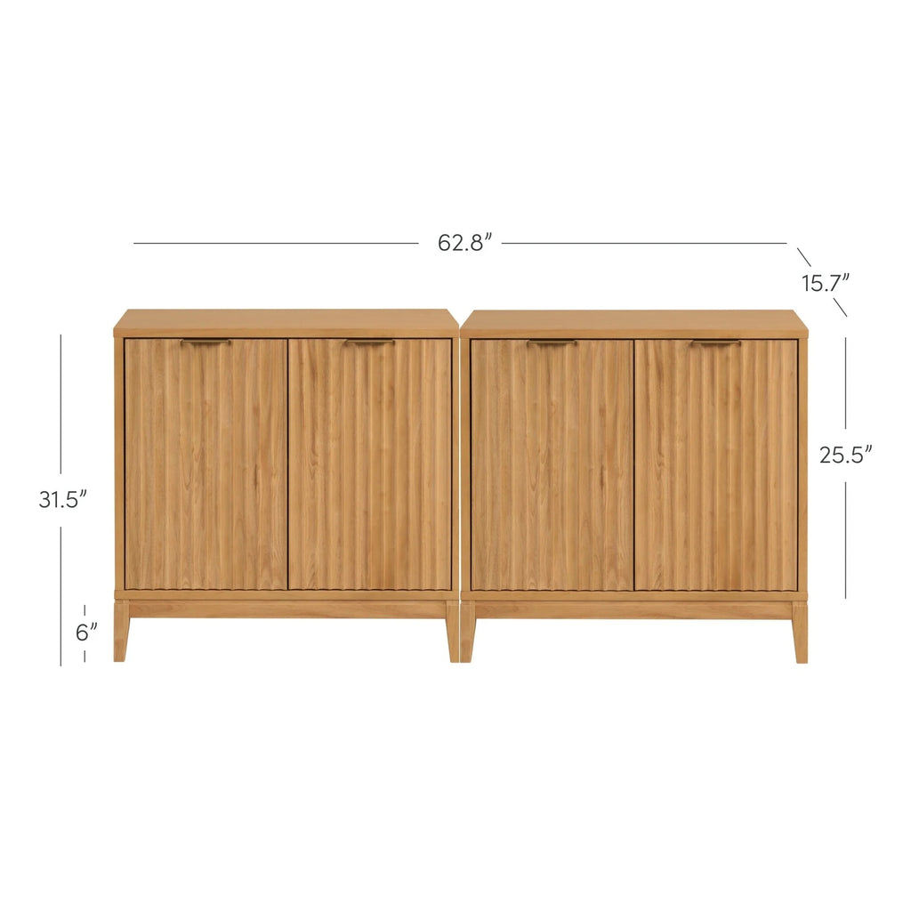 Jasper Modern Sideboard, Kitchen Storage Cabinet with Fluted Doors