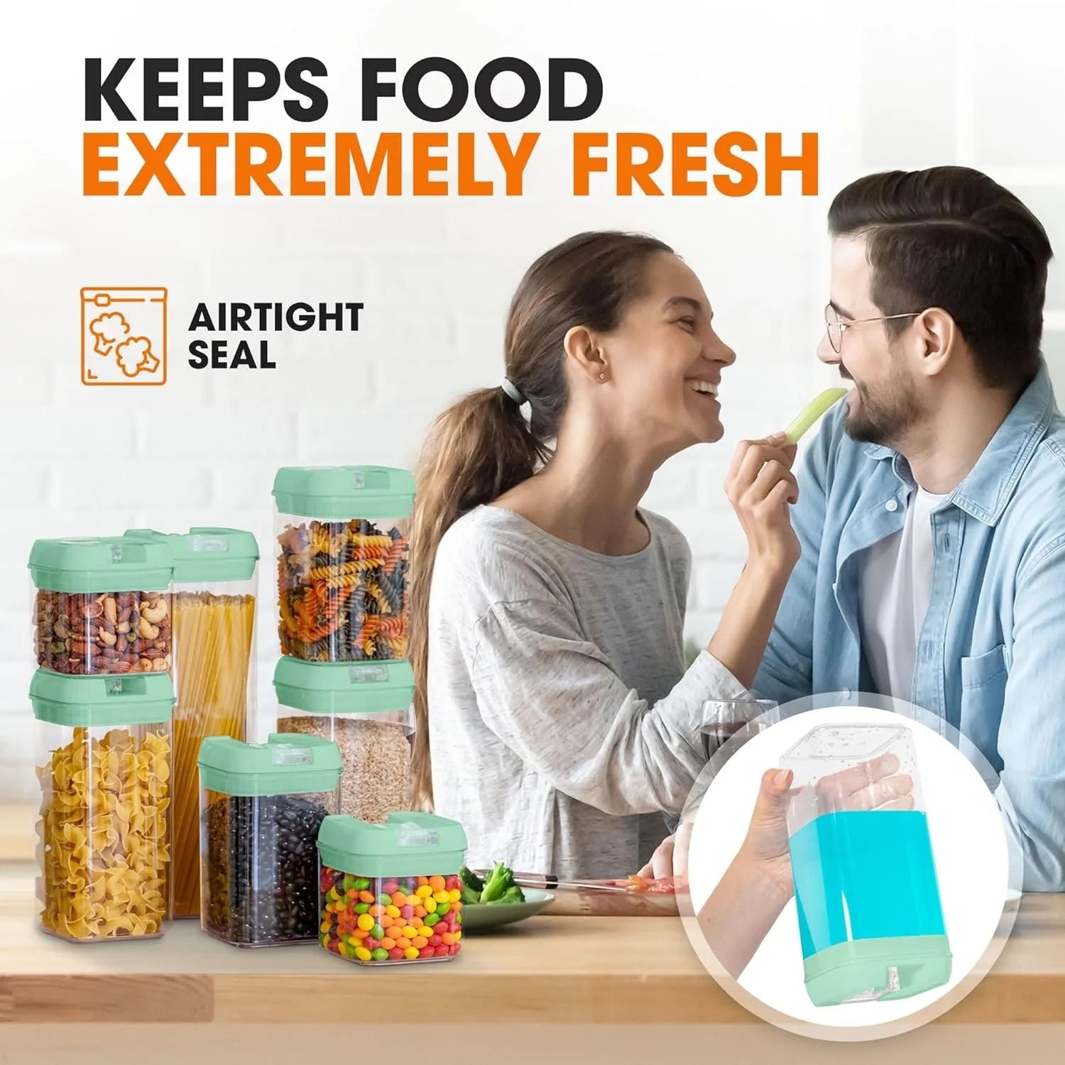 Cheer Collection 7-piece Stackable Airtight Food Storage Container Set