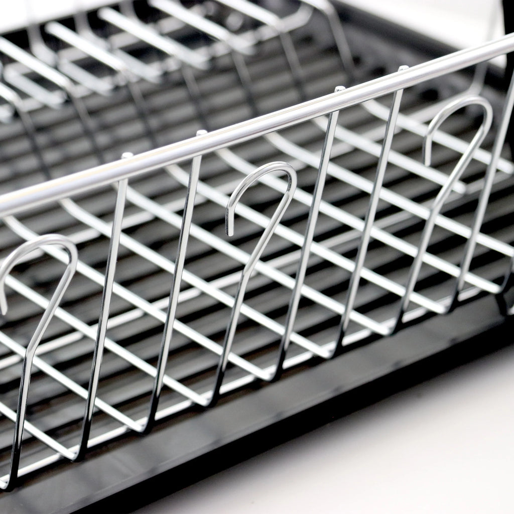MegaChef 16in Kitchen Basics Chrome Plated Countertop Dish Drying Rack