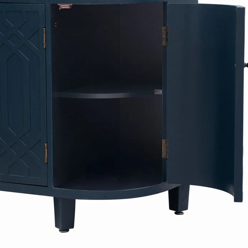 48''W Storage Cabinet with Four Doors and Adjustable Shelves - N/A
