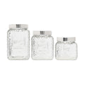 Main St Hammered Glass Canisters Set Of 3