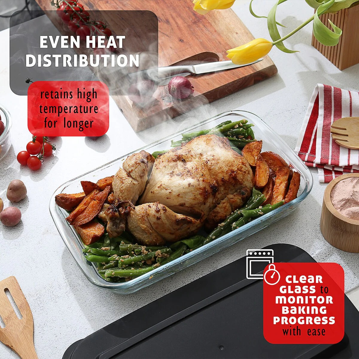 Eatex Baking Lasagna Pans Set with lid