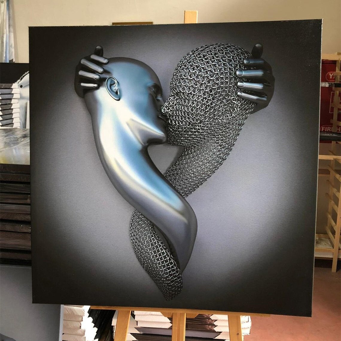 🔥49%OFF SALE ENDING SOON🔥 -- 💞 Love Heart Gray-3D Art Wall