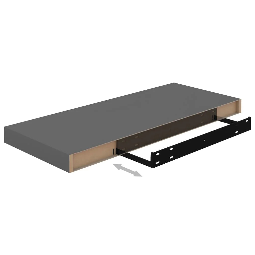 Floating Wall Shelves 2 pcs 23.6"x9.3"x1.5" MDF - 23.6" x 9.3" x 1.5" (L x W x H)