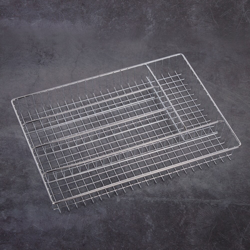 Creative Home Deluxe 5 Compartments Chrome Finished Cutlery Tray - 14.3" x 10.2" x 1.8"