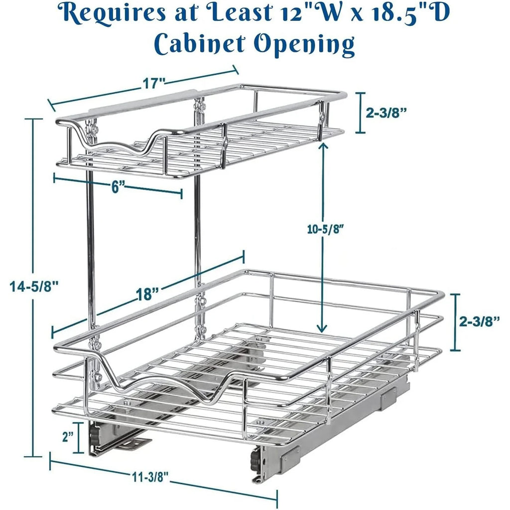 Hold N' Storage - 2 Tiers Under the Sink Organizer and Storage Pull Out