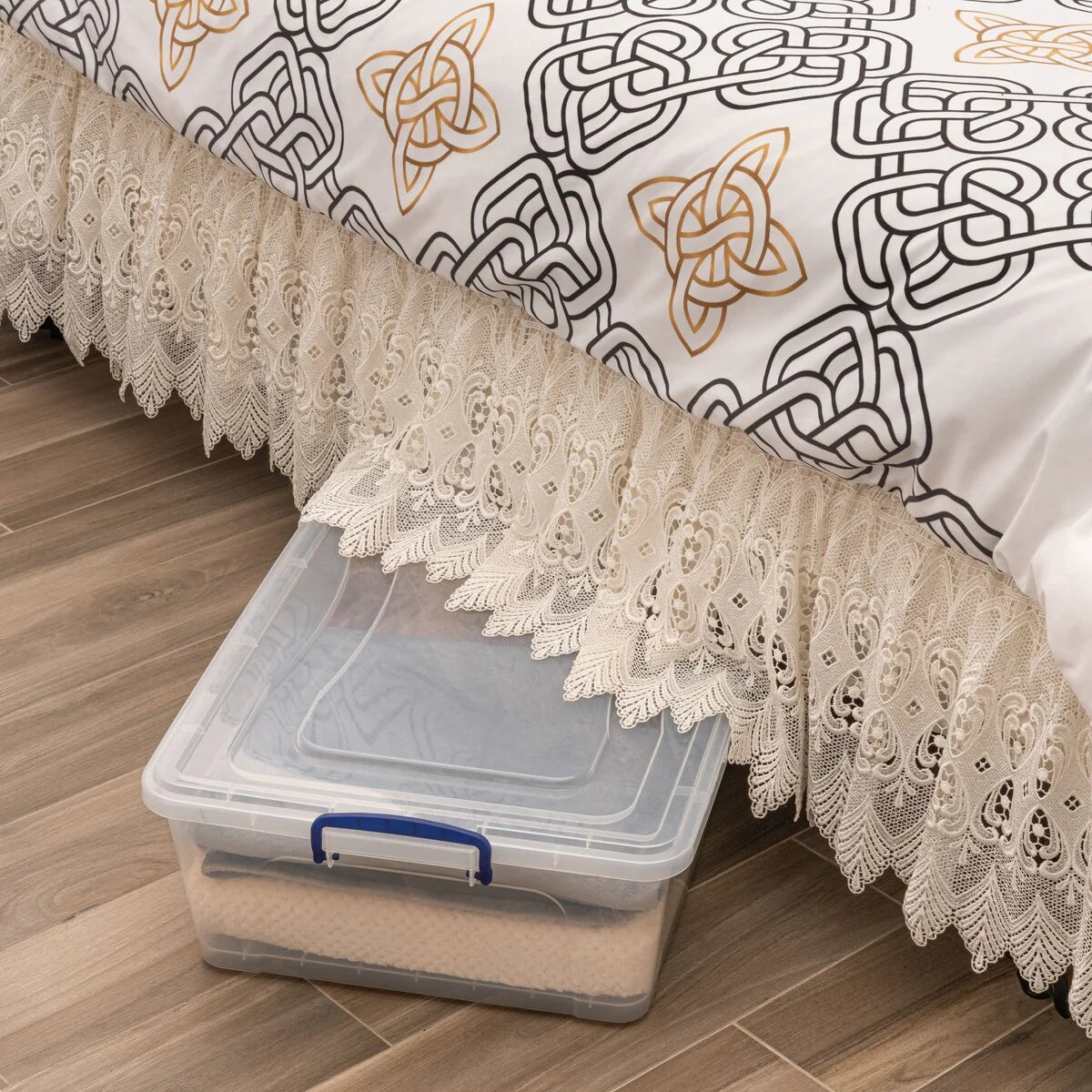 Under Bed Storage Containers with Wheels (2 Pack) - 27" H x 18" W x 7.5" D