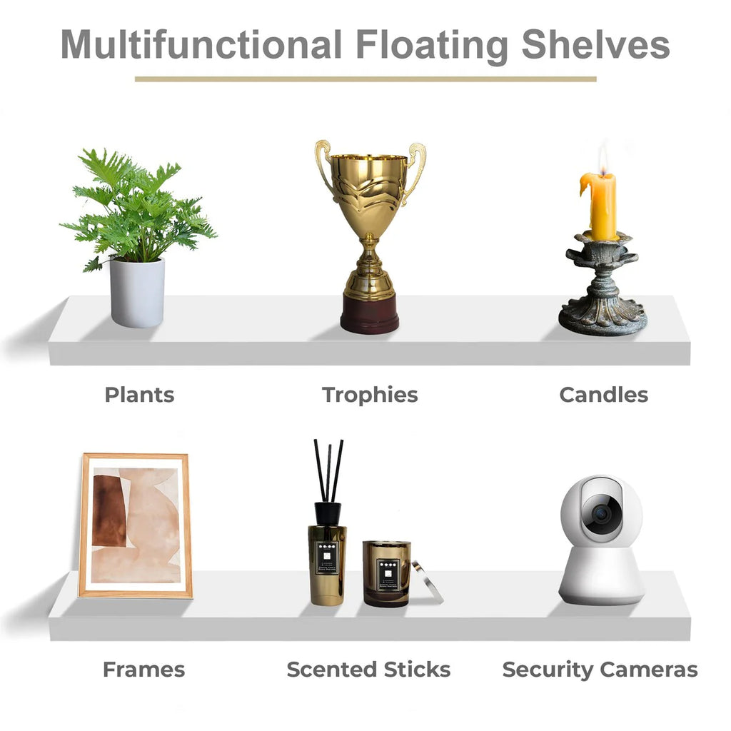 Sorbus Long Floating Shelves for Wall Set of 2 - 35"L x 9"W x 1.5"H