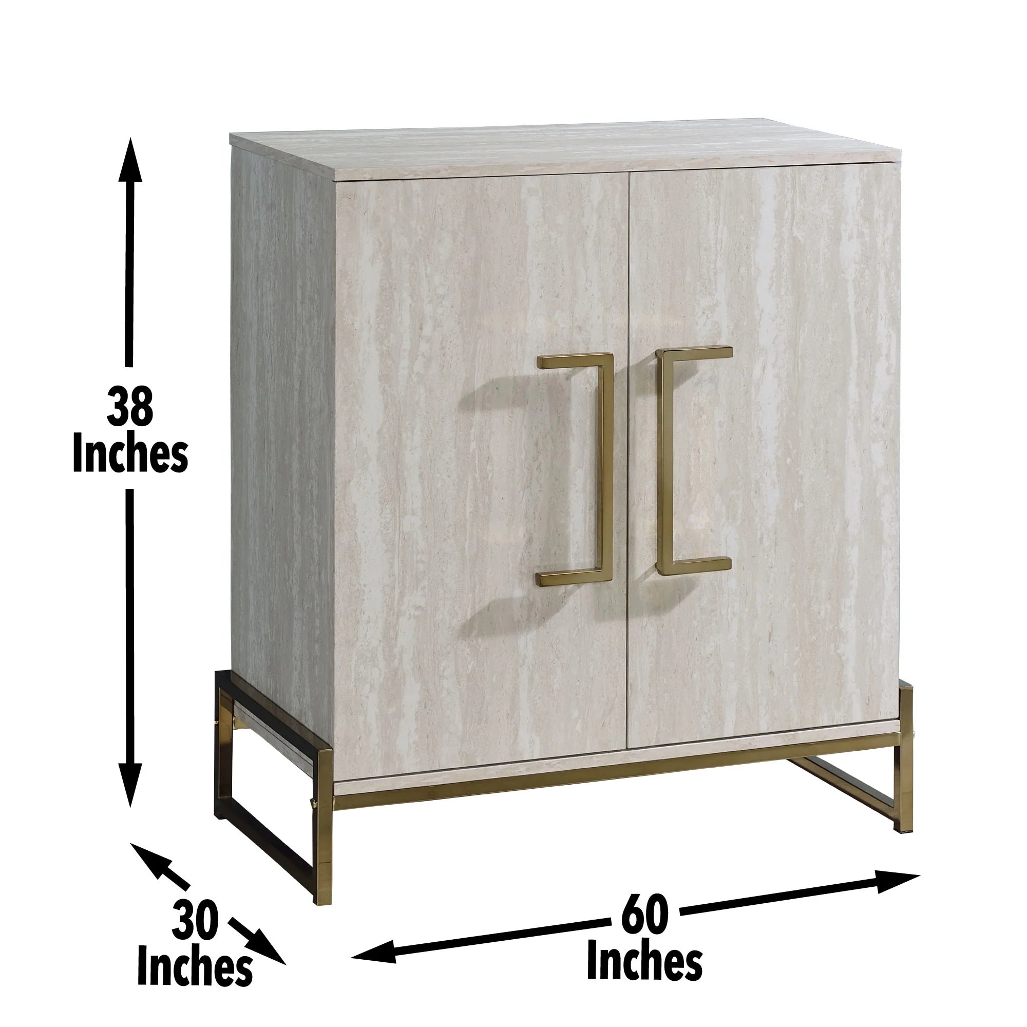 Steve Silver Lanett Wine Cabinet, White