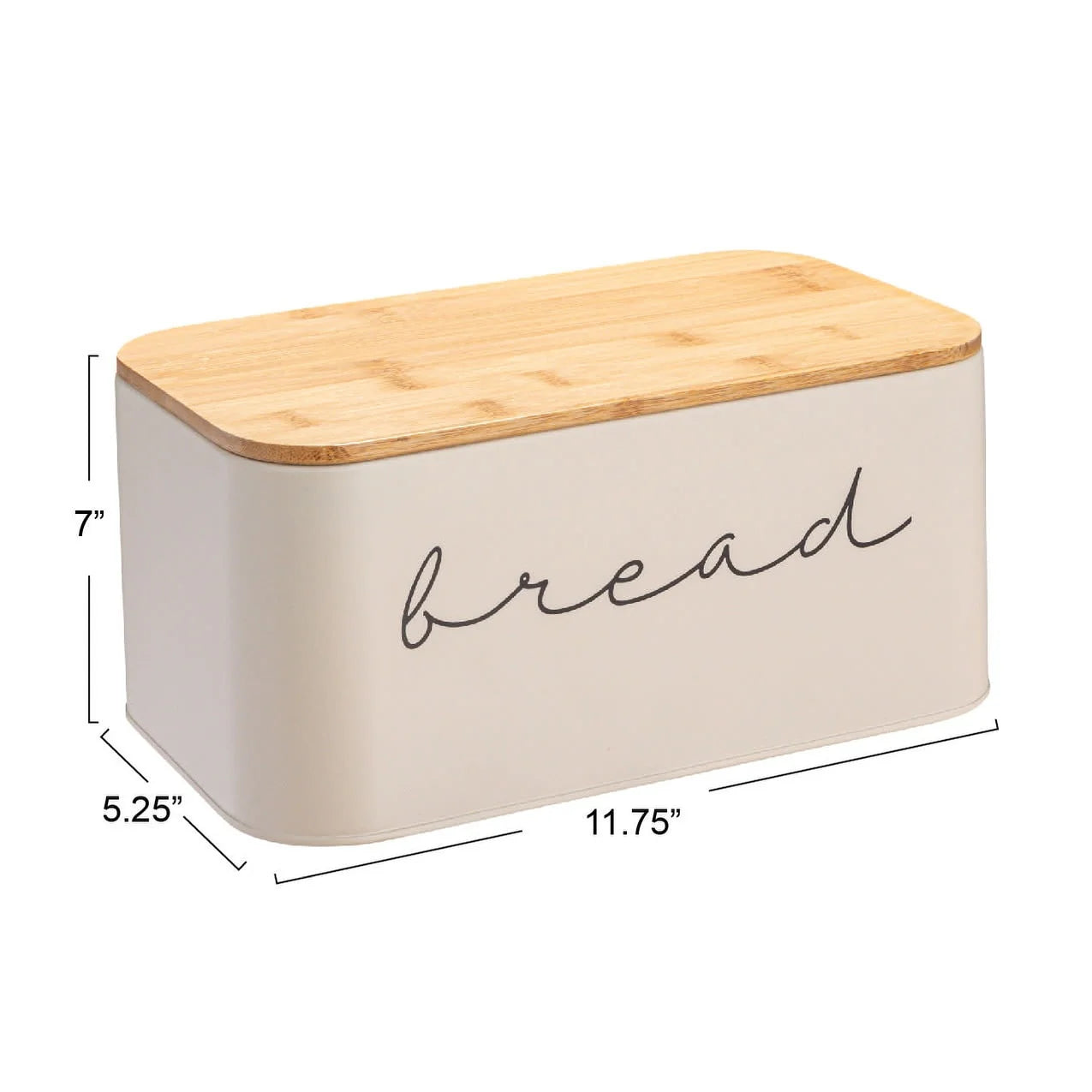 Metal "Bread" Bin with Bamboo Lid