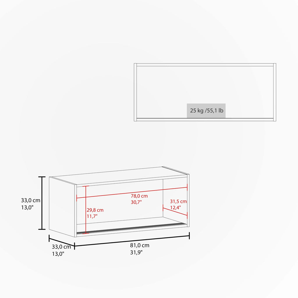 Floating Cabinet with Sliding Door,Black