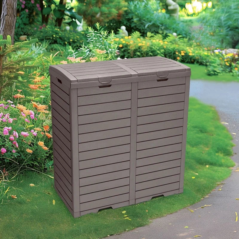 Resin Step On Curbside Trash Can & Recycling Bin