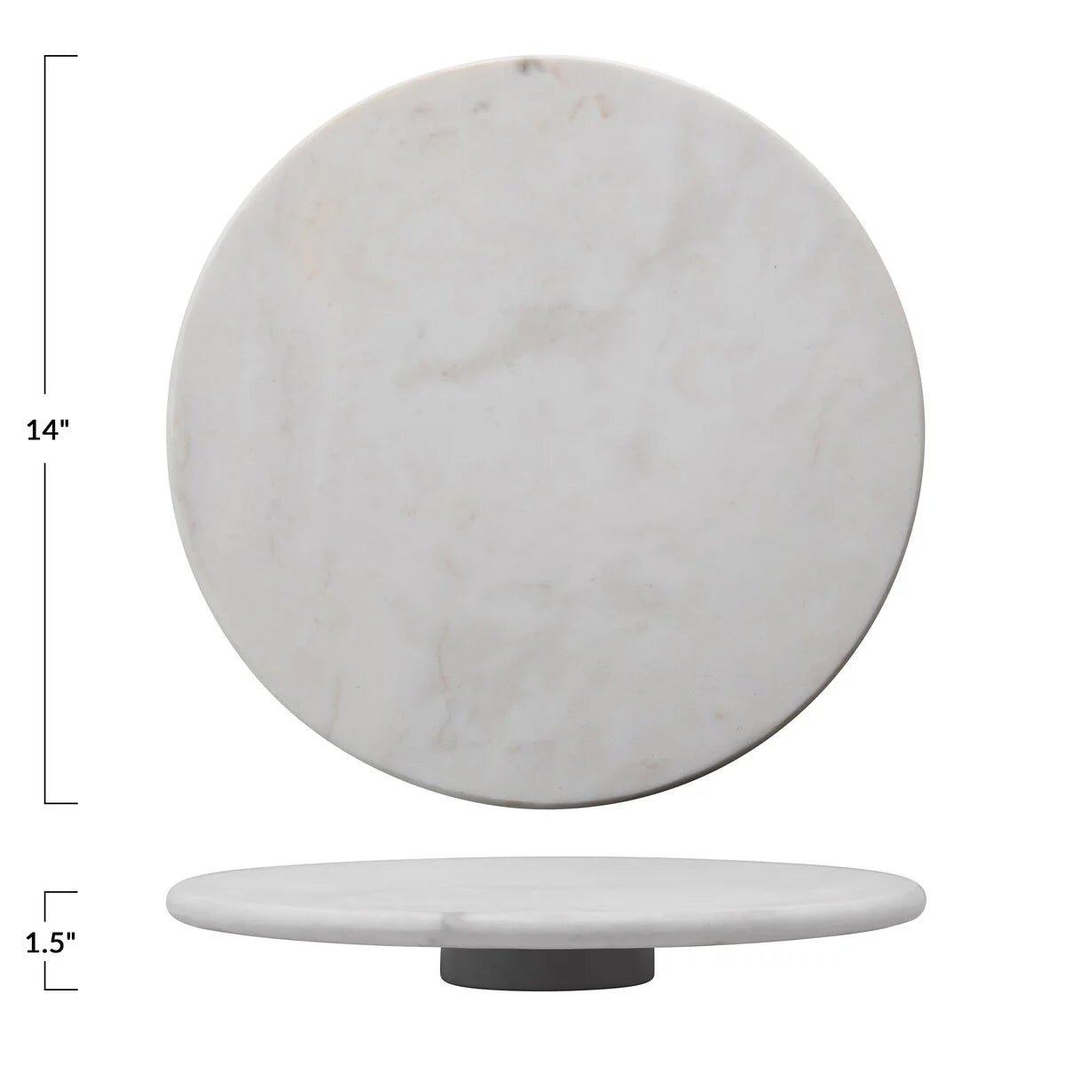 Marble Lazy Susan, White