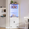 66" Tall Corner Cabinet With Led Light