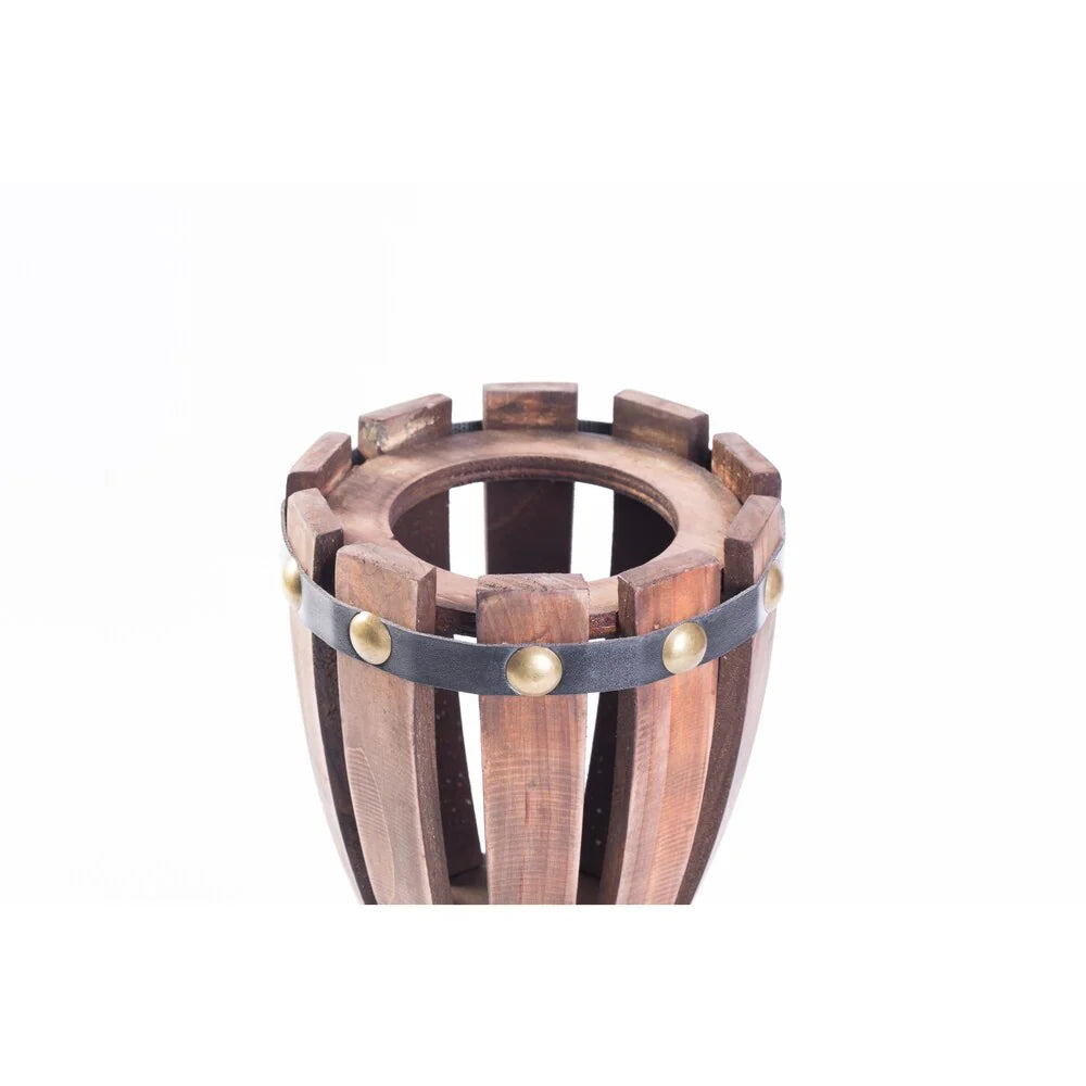 Wooden Wine Goblet Shaped Vintage Decorative Single Bottle Wine Holder