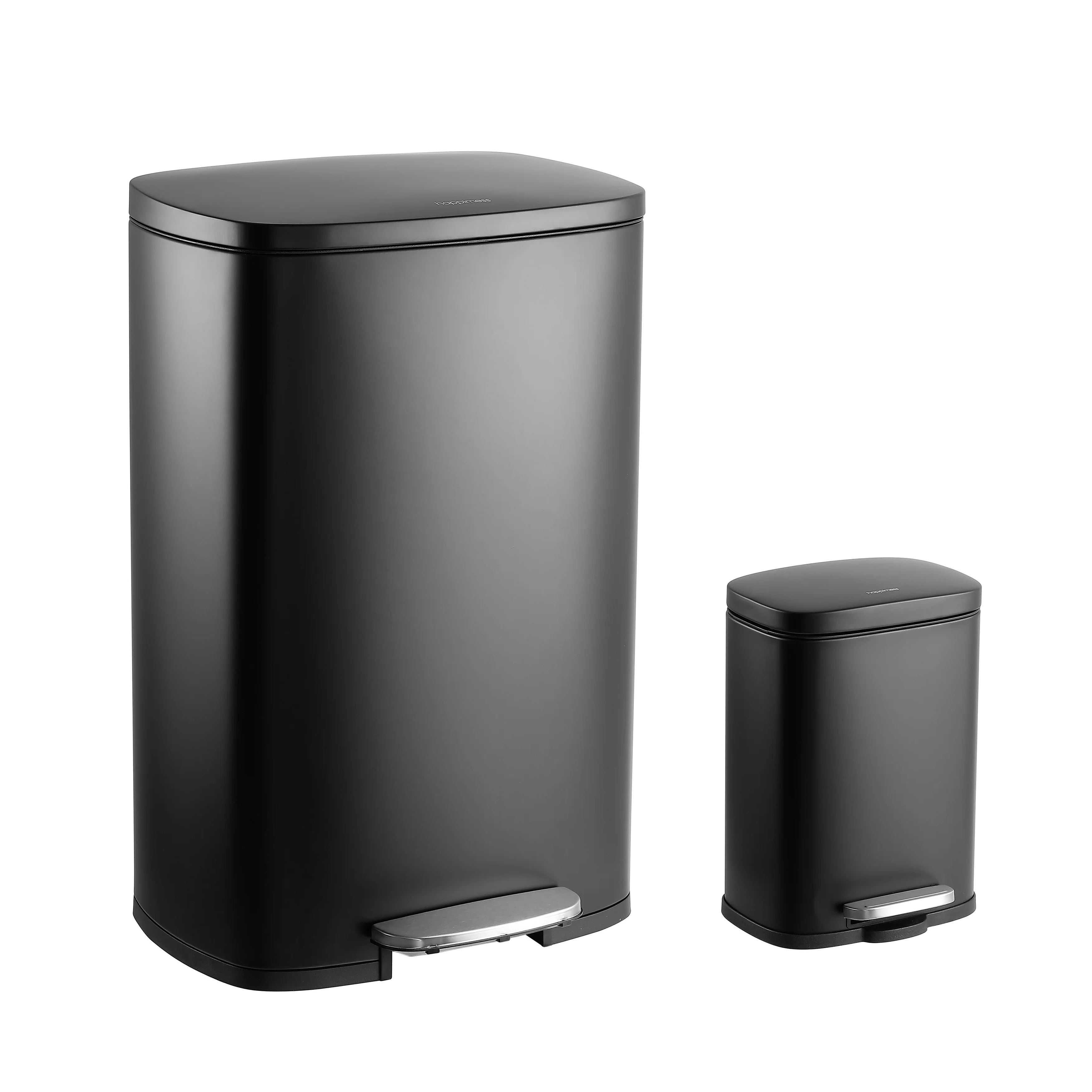 happimess 13-Gallon Trash Can with Soft-Close Lid and FREE Mini Trash Can