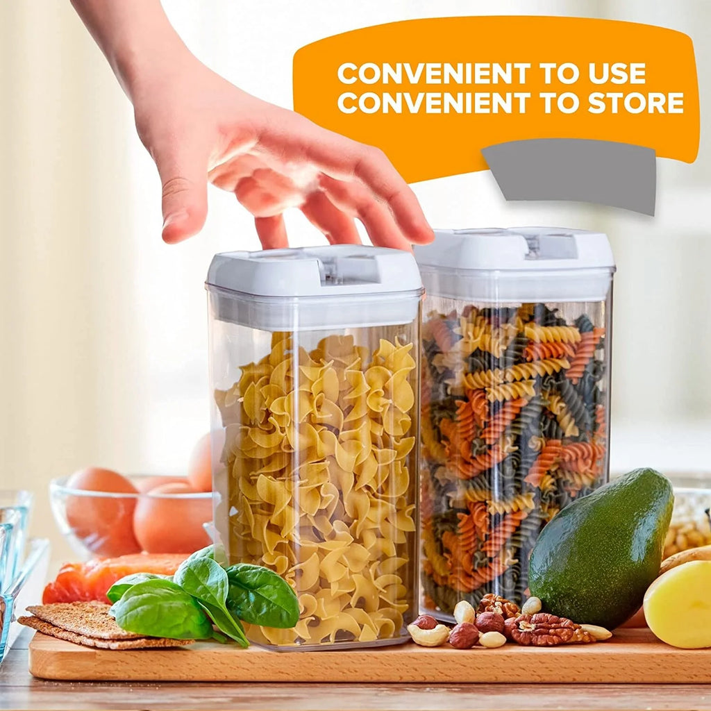 Cheer Collection Set of 6 Uniform Size Airtight Food Storage Containers