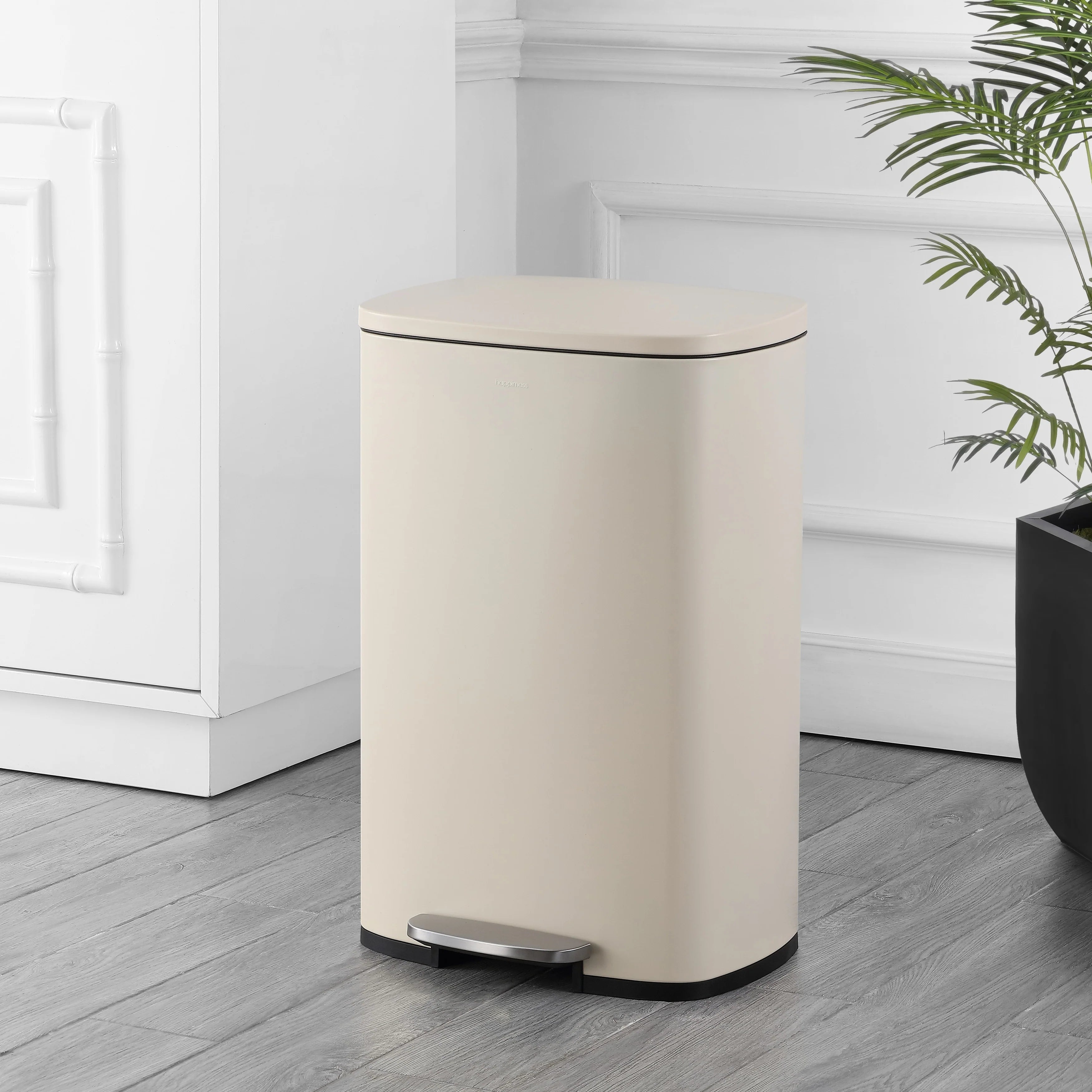 happimess 13-Gallon Trash Can with Soft-Close Lid and FREE Mini Trash Can