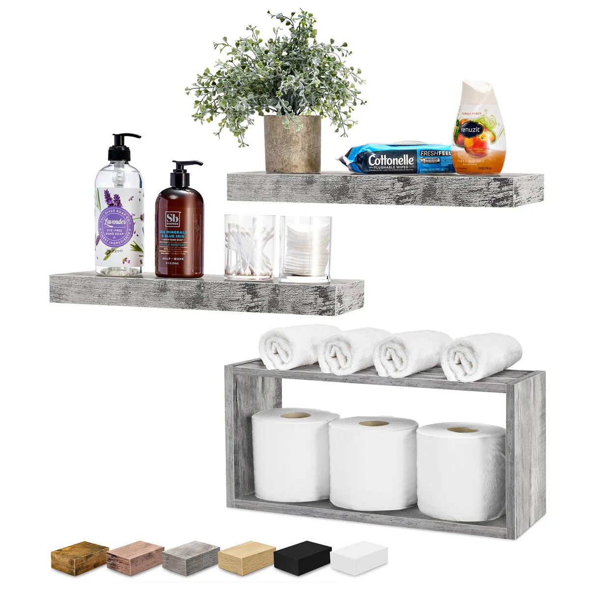 Sorbus Floating Shelves for Wall Set of 3 - 16"L X 5.5"W X 7.75H