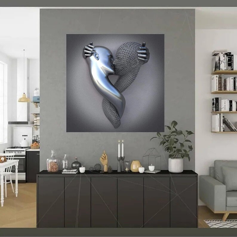 🔥49%OFF SALE ENDING SOON🔥 -- 💞 Love Heart Gray-3D Art Wall