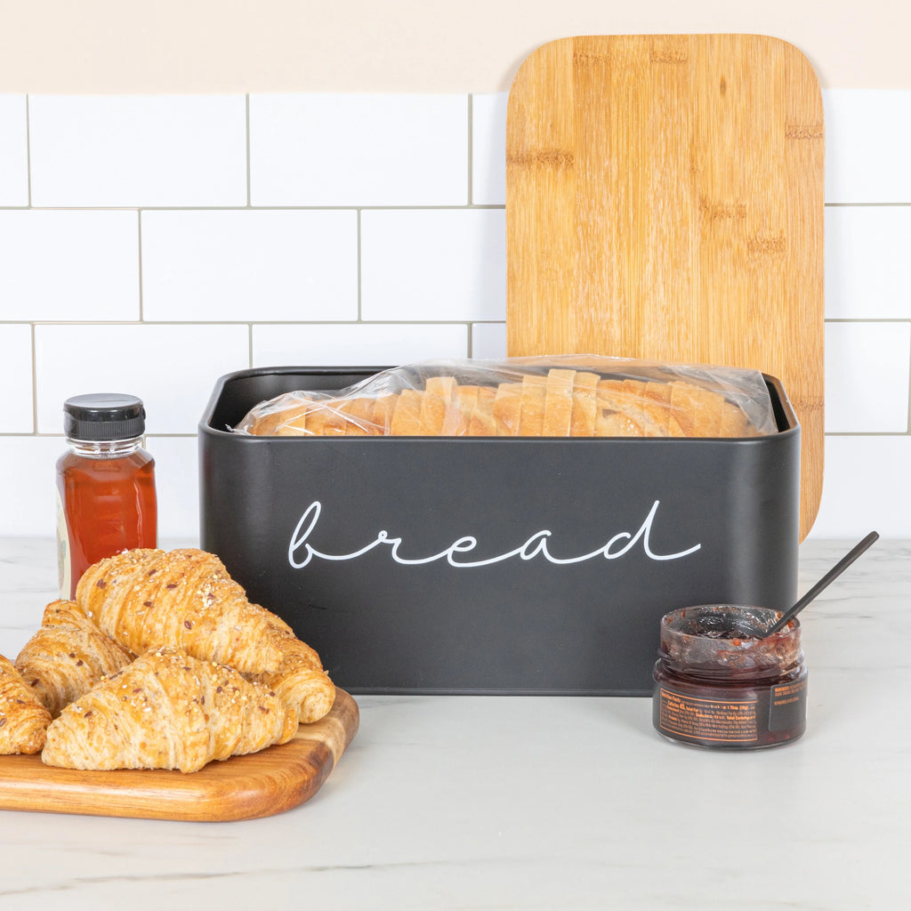 Metal "Bread" Bin with Bamboo Lid