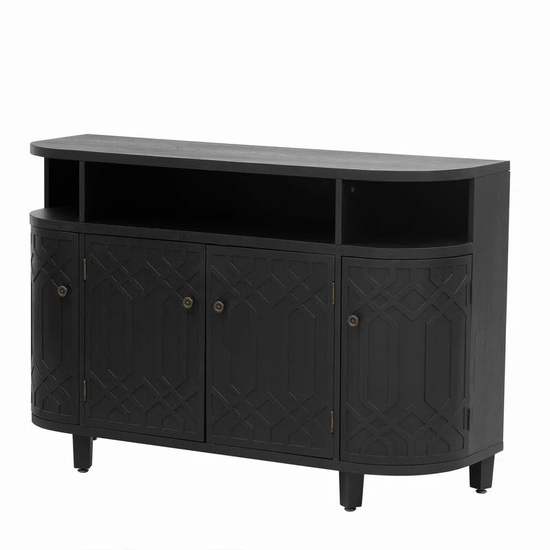 48''W Storage Cabinet with Four Doors and Adjustable Shelves - N/A
