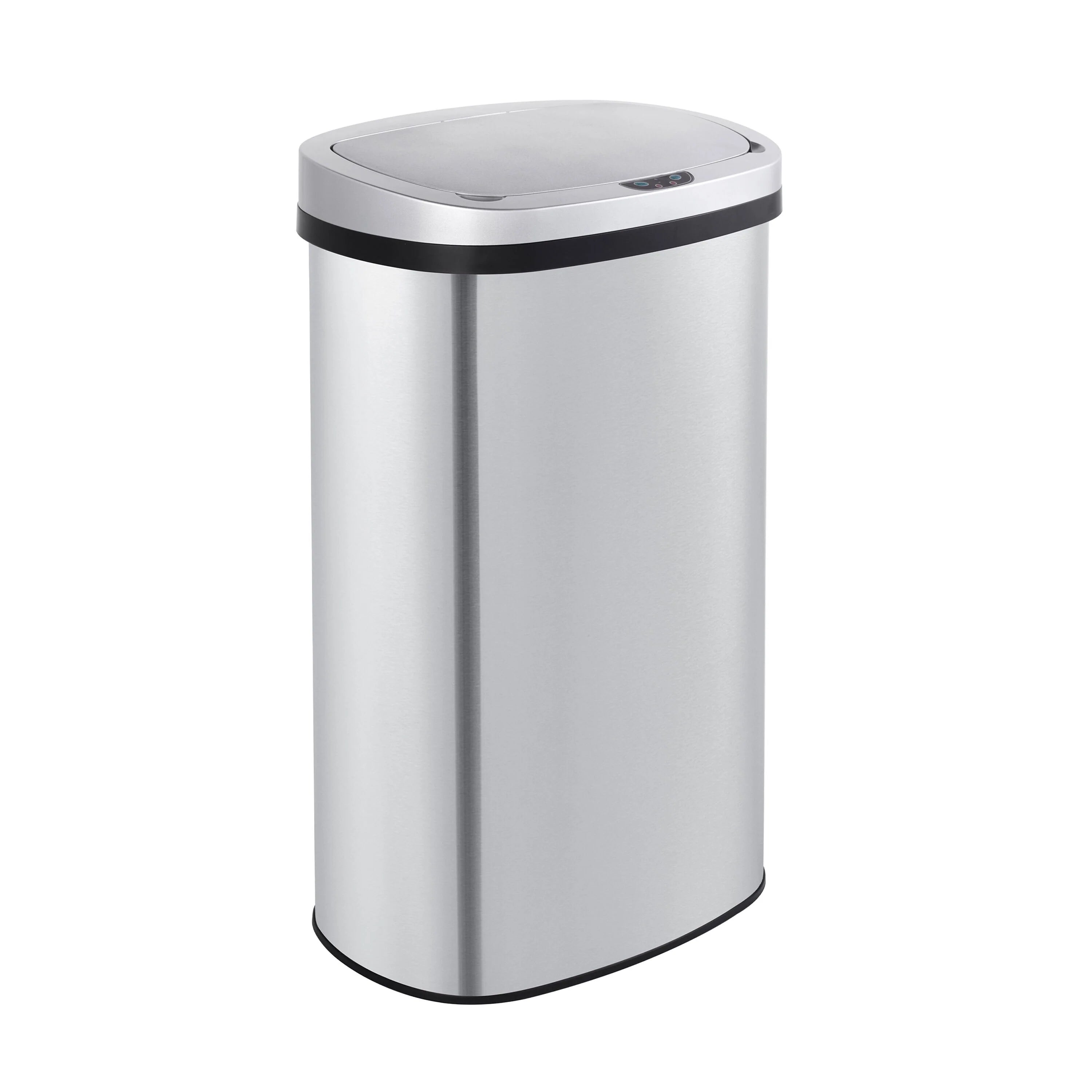 Innovaze 15.6 Gal./60 Liter Stainless Steel Oval Motion Sensor Trash Can for Kitchen
