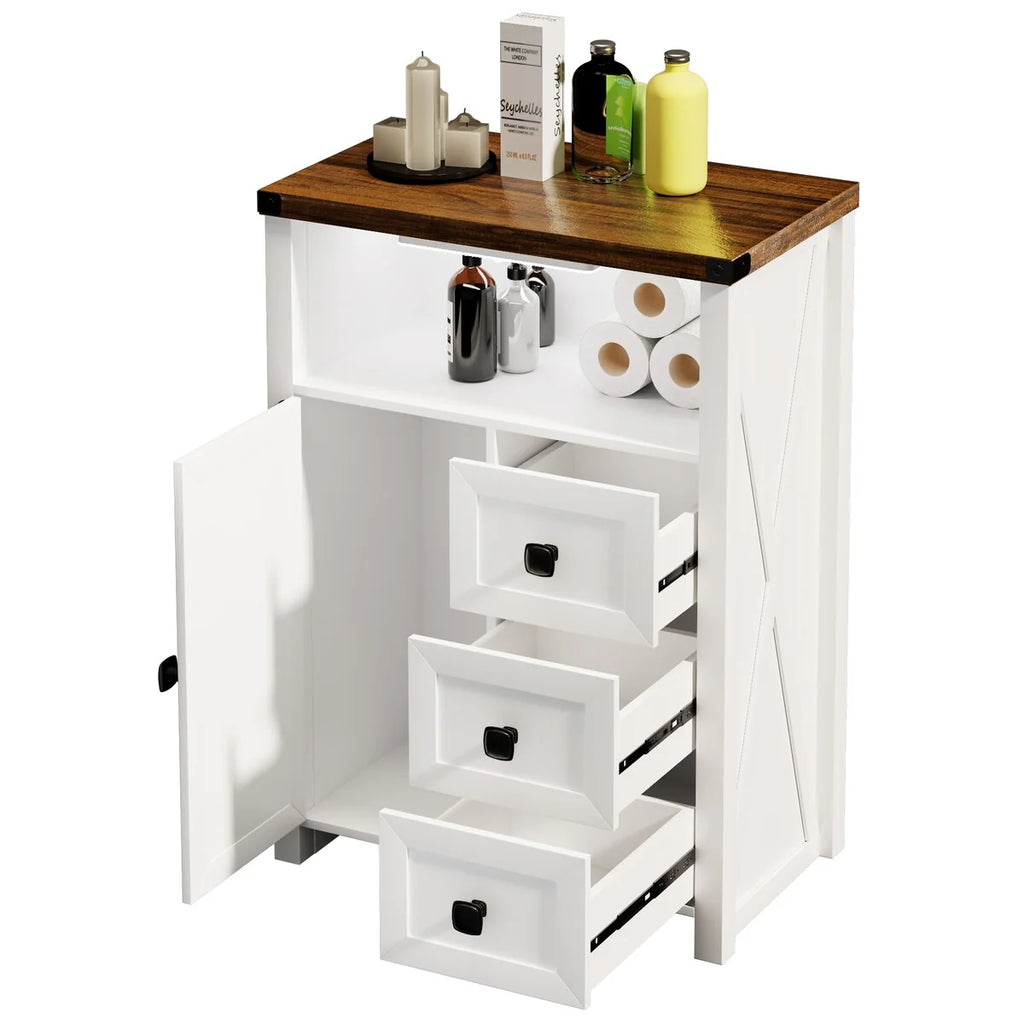 23.62"Accent Cabinet with drawers and storage - N/A