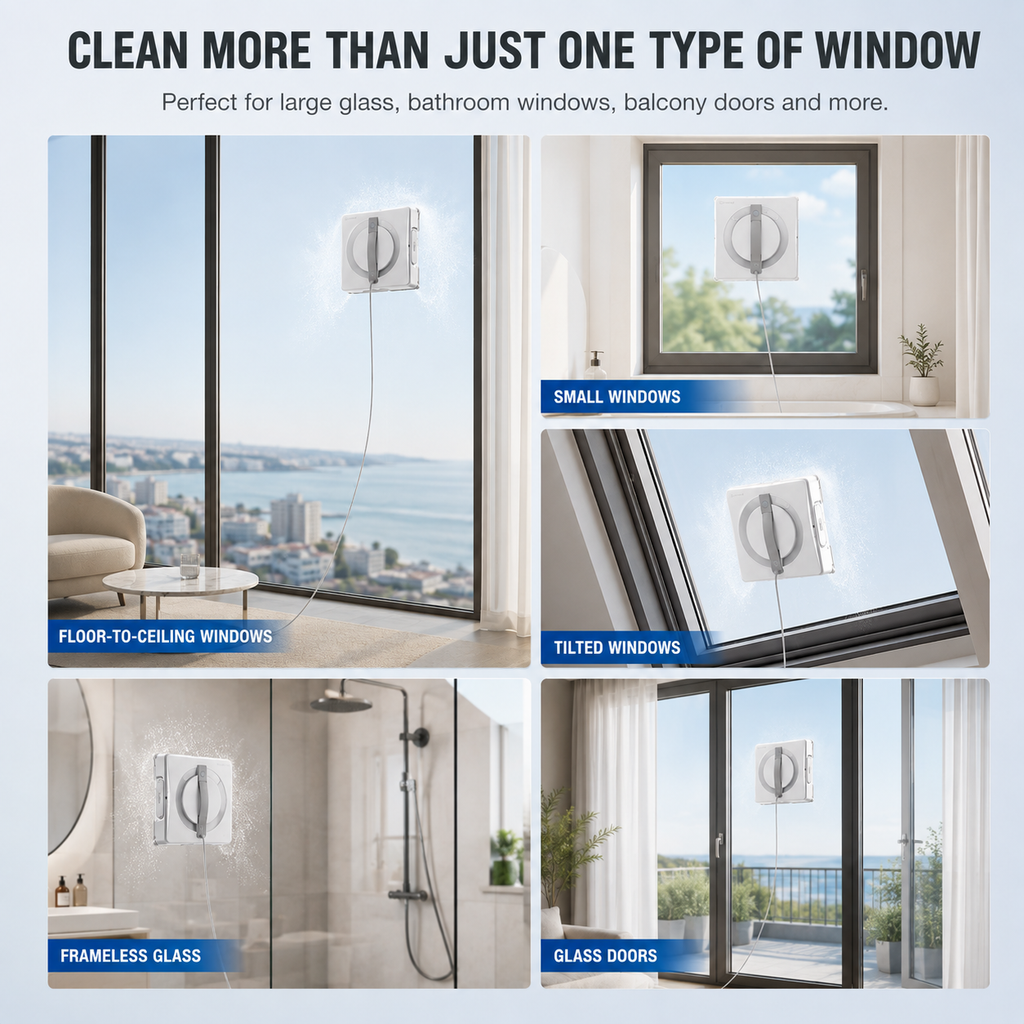 ✨ LIMITED TIME OFFER | Smart Window Cleaning Robot with Portable Station