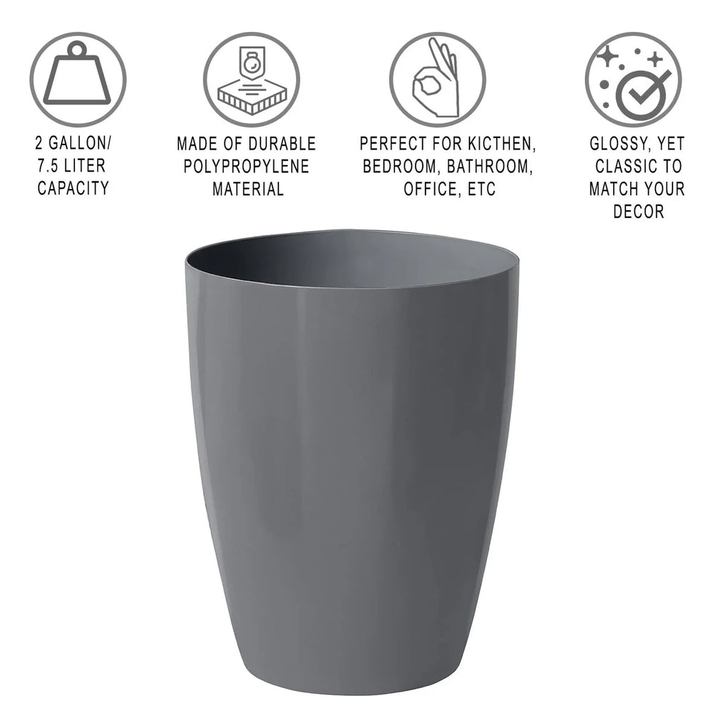 Small Trash Can – Open Top Garbage Cans for Kitchen, Office, Dorm, Bathroom, etc. –Waste Can for Compact/Tight Spaces