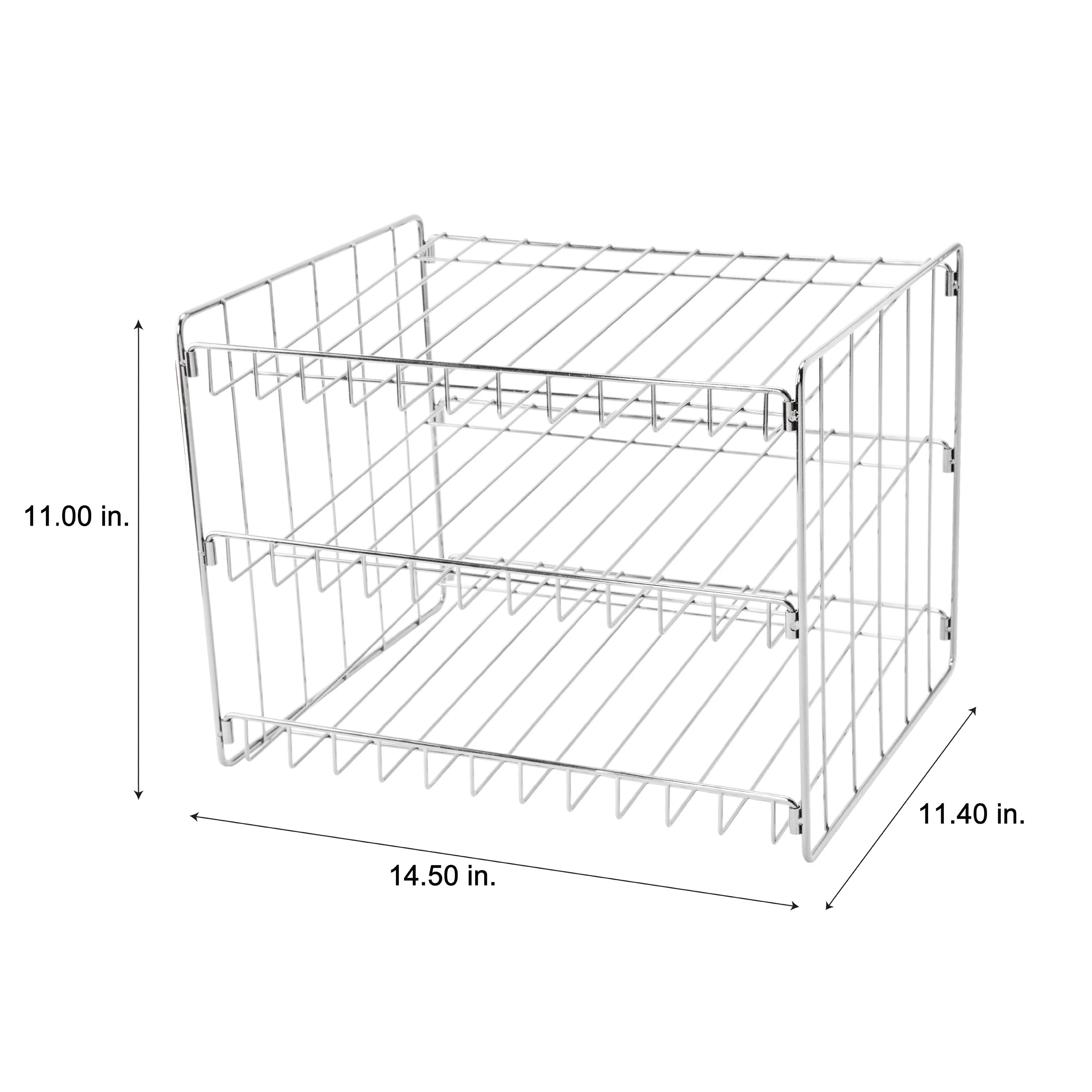 Kitchen Details 3 Tier Can Storage Organizer Rack - 14.5"x 11.4"x 11"