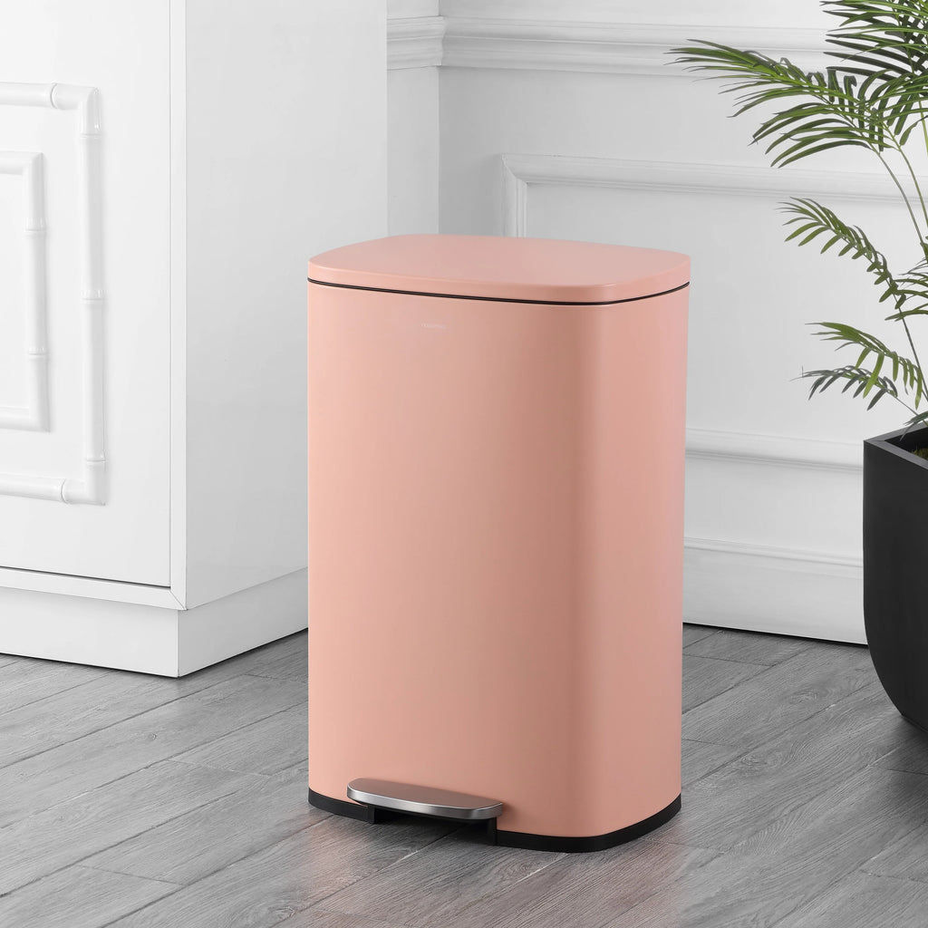 happimess 13-Gallon Trash Can with Soft-Close Lid and FREE Mini Trash Can