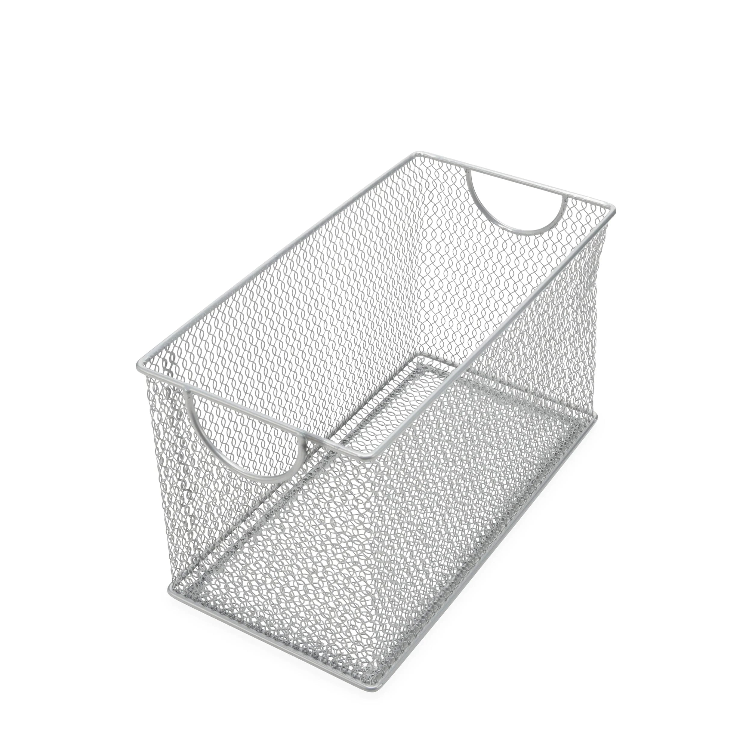 YBM Home All-Purpose Wire Mesh Storage Baskets: Organize Your Home with Open Bin Shelf Storage, Pack of 1