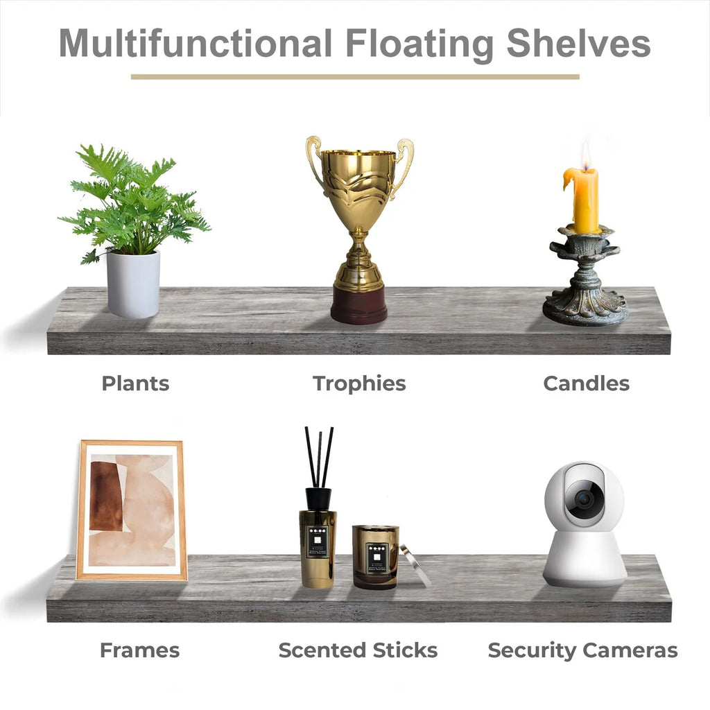 Sorbus Long Floating Shelves for Wall Set of 2 - 35"L x 9"W x 1.5"H