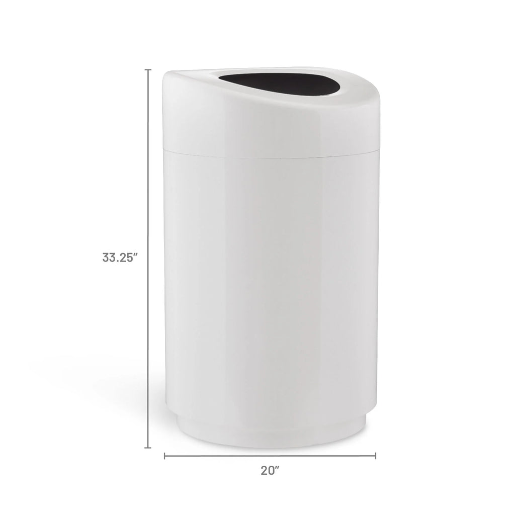 Large Trash Can, 30-Gallon Metal Garbage Can, Receptacle