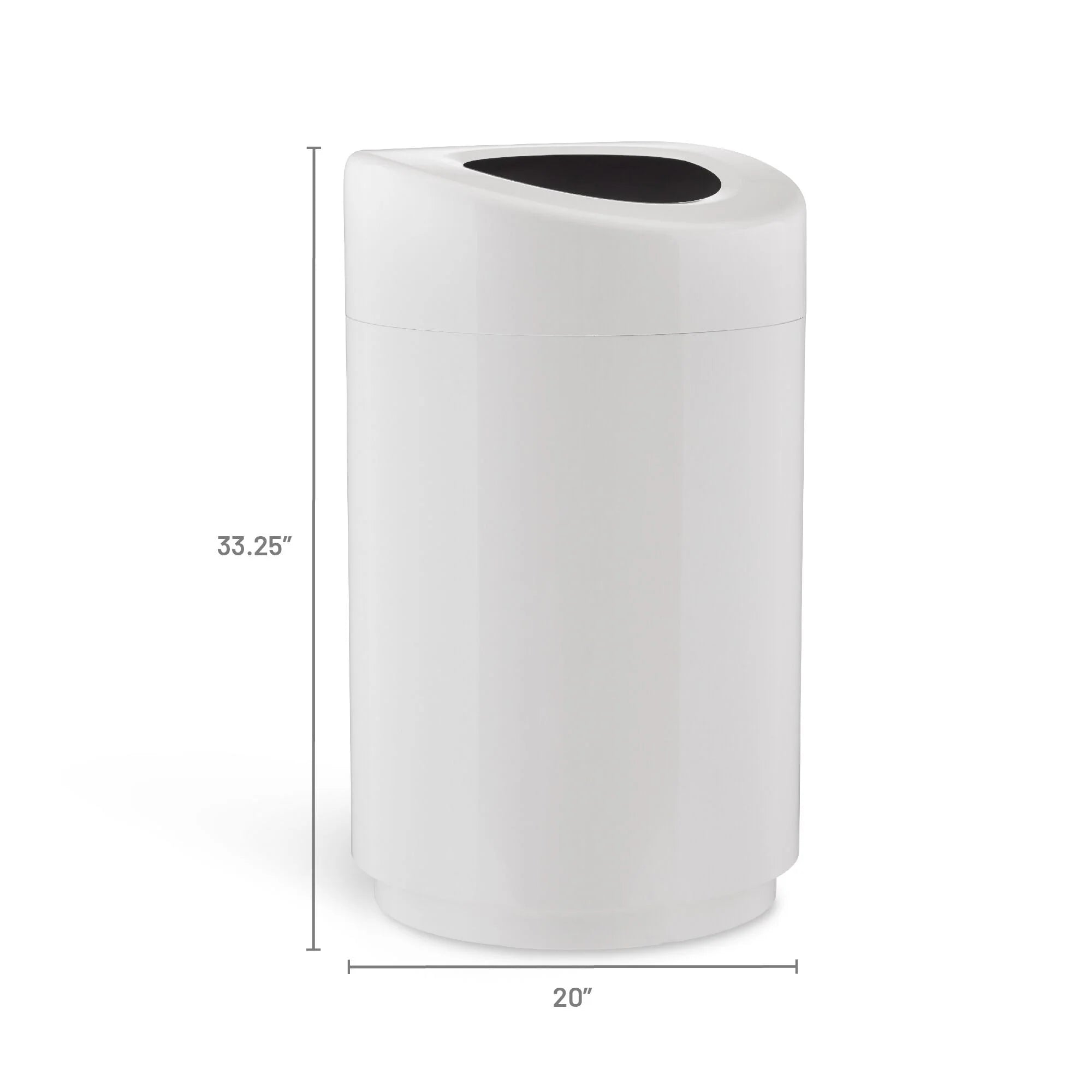 Large Trash Can, 30-Gallon Metal Garbage Can, Receptacle