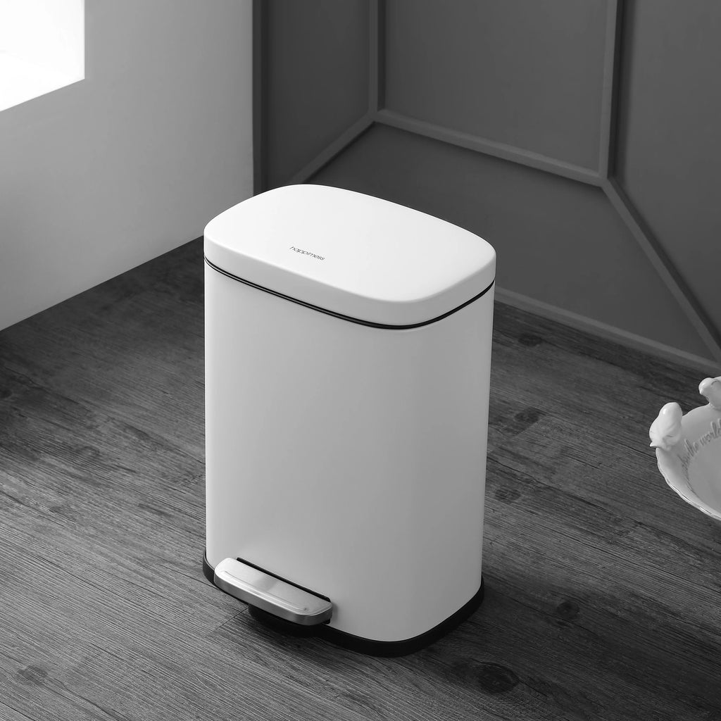 happimess 13-Gallon Trash Can with Soft-Close Lid and FREE Mini Trash Can