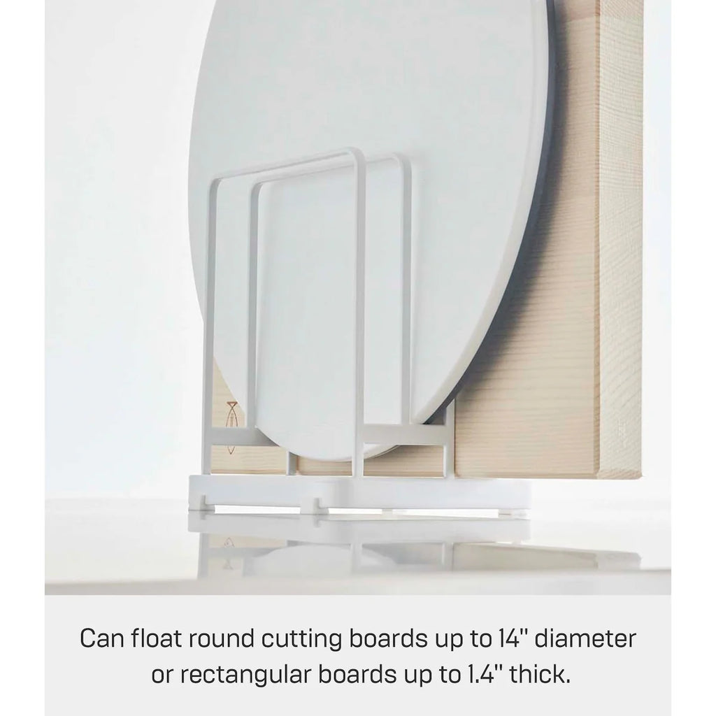 Yamazaki Home Round Cutting Board Stand, Steel - L 4.65 x W 6.3 x H 6.89 inches