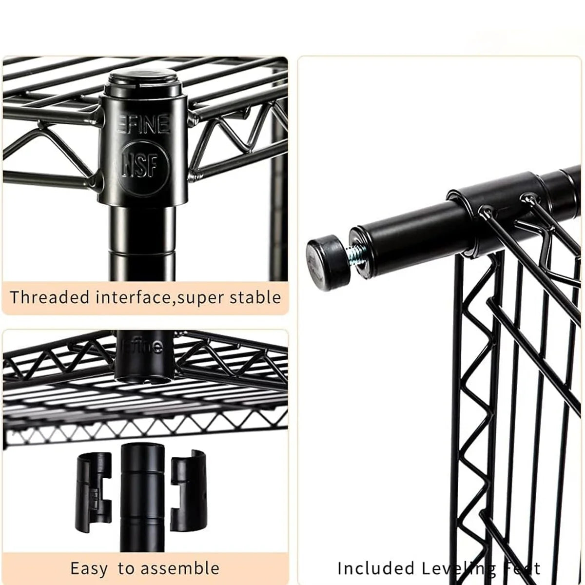 5-Shelf Heavy Duty Carbon Steel Shelving Unit 150lbs/Shelf