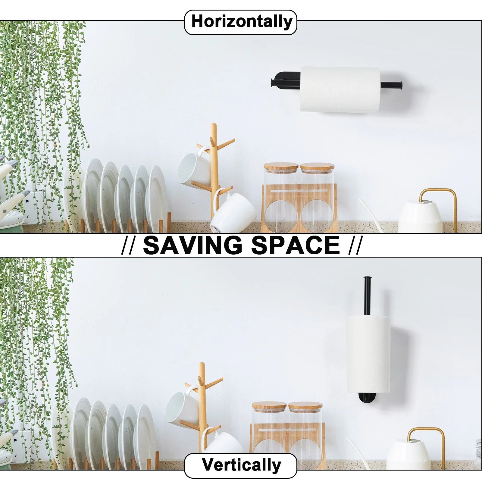 2 Pack Paper Towel Holder Under Cabinet - 2PCS