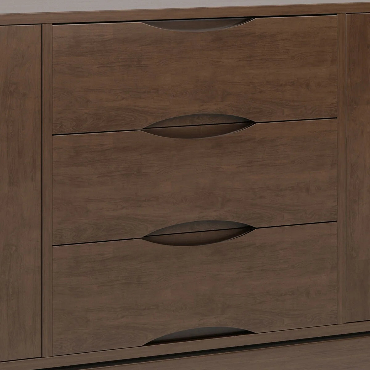 WYNDENHALL Pearson SOLID HARDWOOD 60 inch Wide Mid Century Design Sideboard Buffet in Walnut Brown - 17"d x 60"w x 30"h