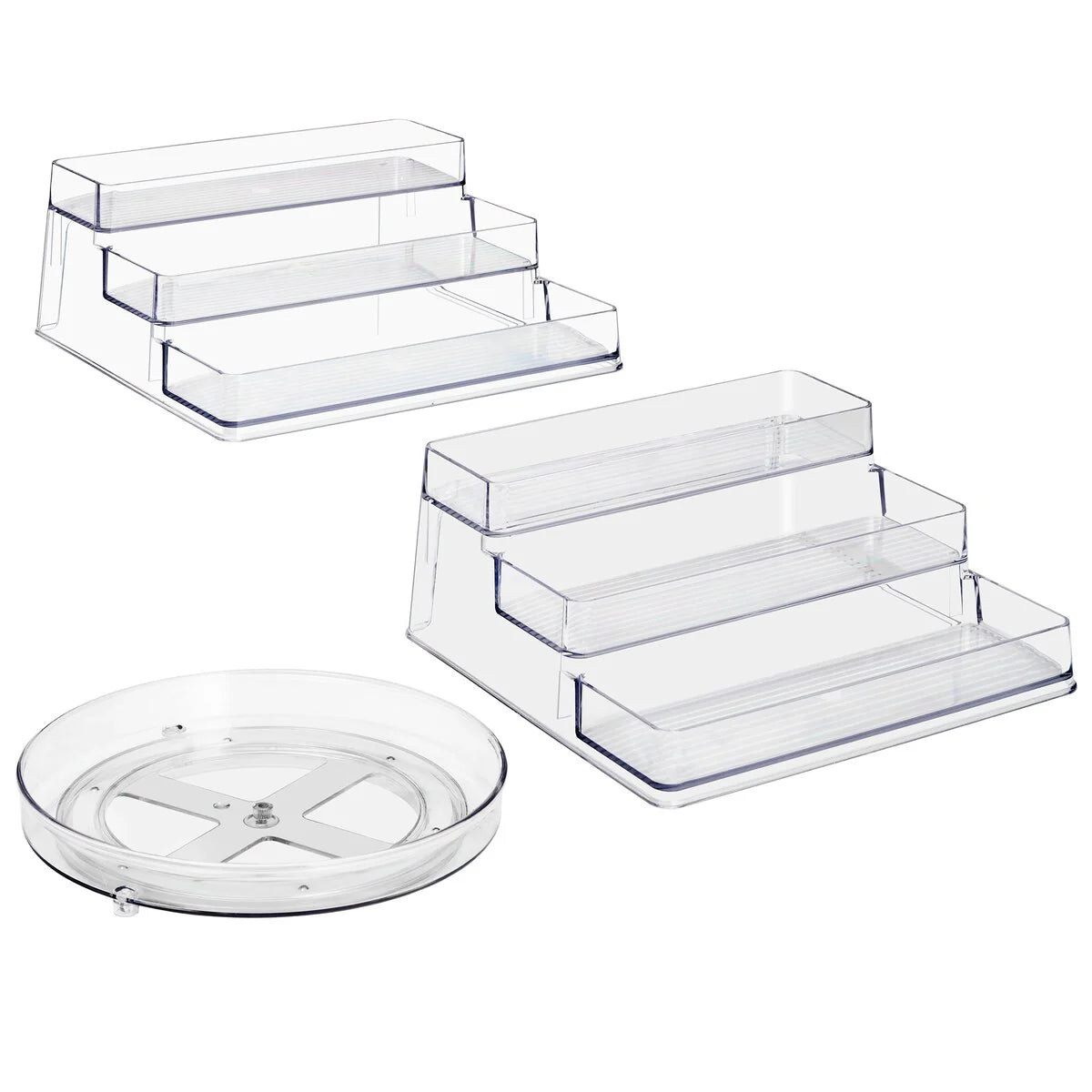 Sorbus Spices Organizer Set with Lazy Susan and 3-Tier Spice Shelf - 10" L x 9.25" W x 4" H
