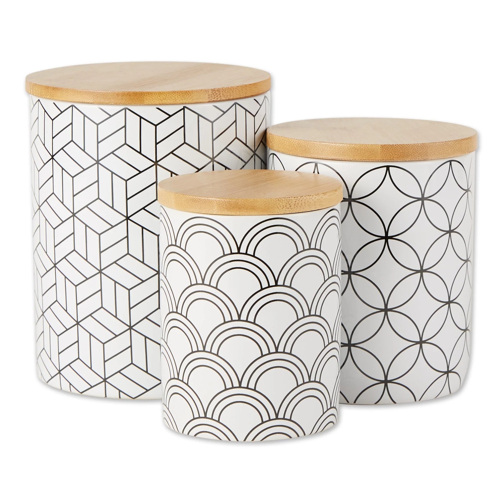 DII Mixed Print Ceramic Canister 3 Piece