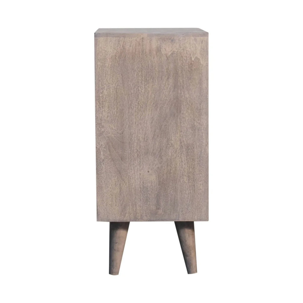 Mini Pineapple Carved Stone Finish Cabinet