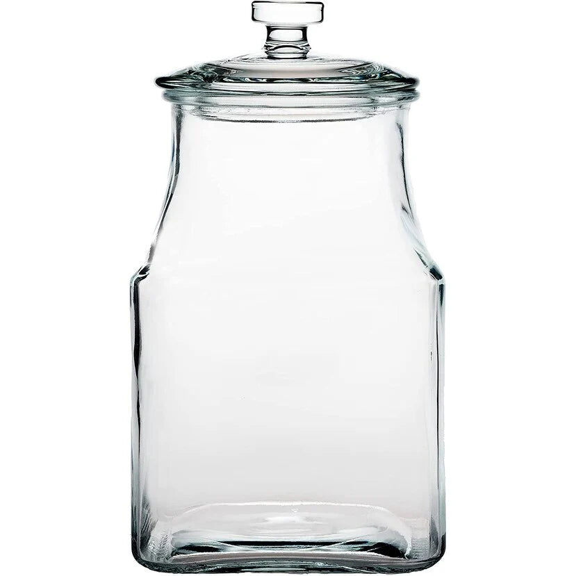 Amici Home Carlisle Glass Canister Square Jar Food Safe