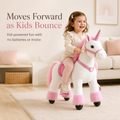 Kid-Powered Ride-On Unicorn Toy with Brake, Sound Button & Smooth Rolling Wheels