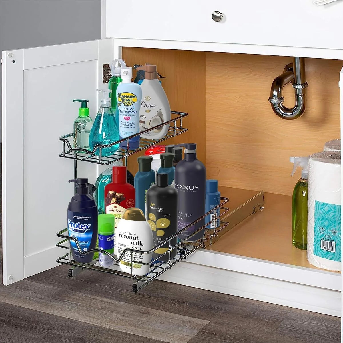 Hold N' Storage - 2 Tiers Under the Sink Organizer and Storage Pull Out