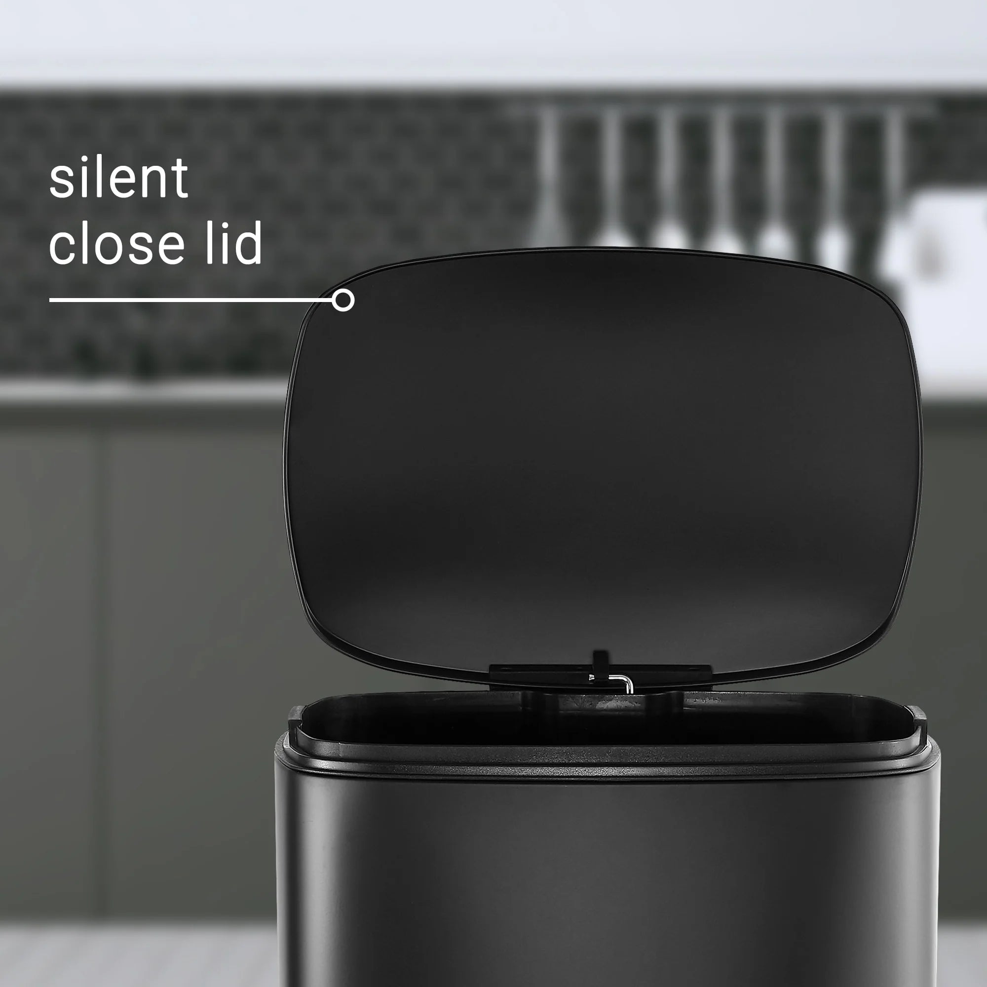 happimess 13-Gallon Trash Can with Soft-Close Lid and FREE Mini Trash Can
