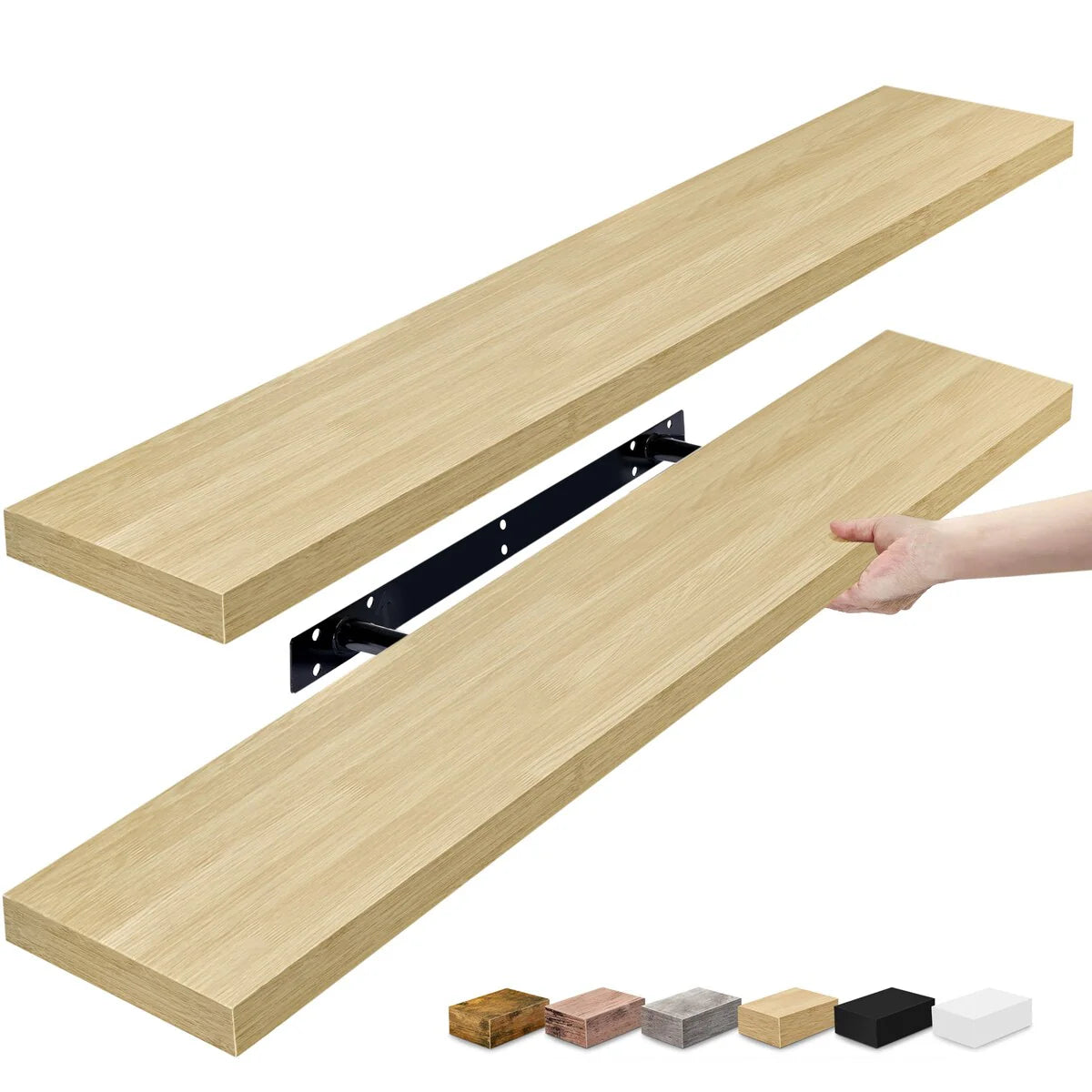 Sorbus Long Floating Shelves for Wall Set of 2 - 35"L x 9"W x 1.5"H